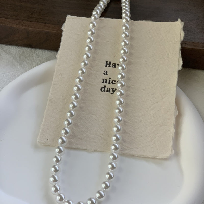 【30%割引❣】8mm スワロフスキービーズ ネックレス 45cm レディース 上品なデザイン