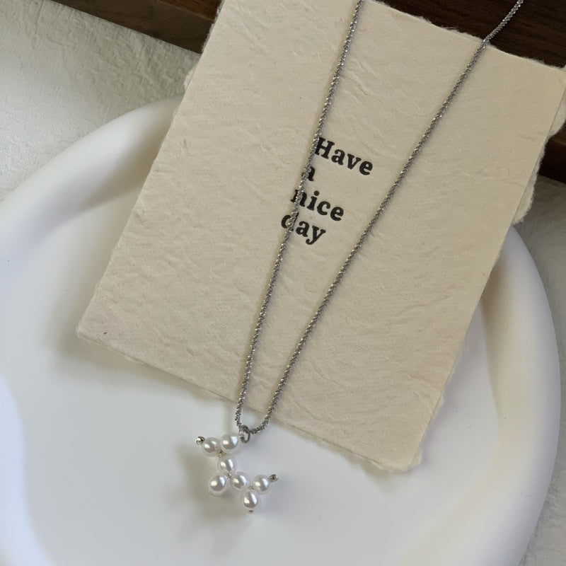 【40%割引❣】5~6mm の子犬デザインの天然淡水真珠のネックレス(チェーンの長さは 60 cm)