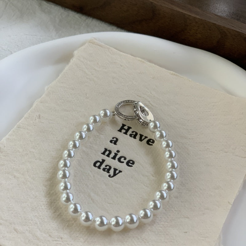 6mm スワロフスキービーズ ブレスレット 18cm レディース 上品なデザイン